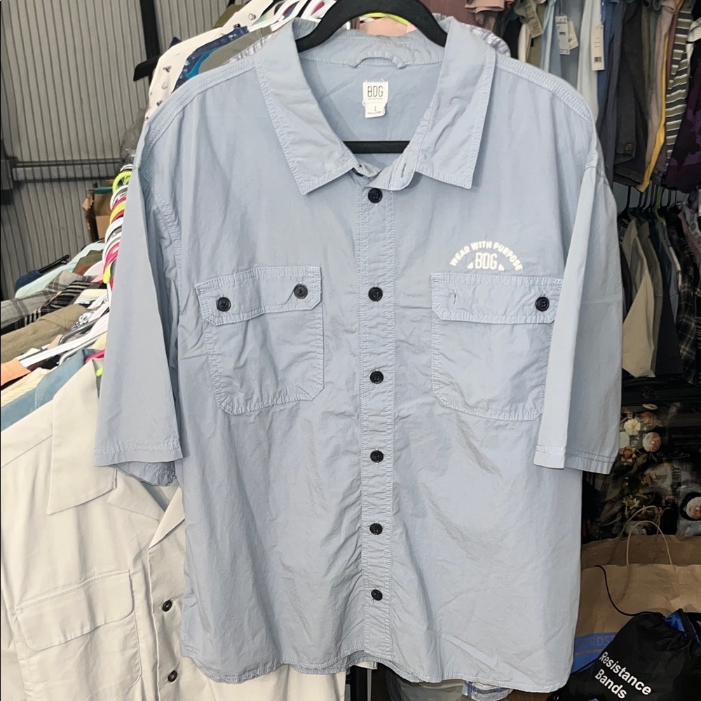 BDG Light Blue Casual Shirt